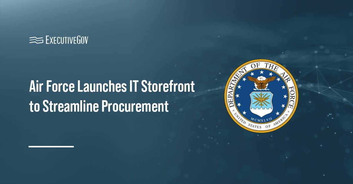 Department of the Air Force logo. DAF launched EITaaS Wave One IT Storefront, an online portal for IT hardware procurement.
