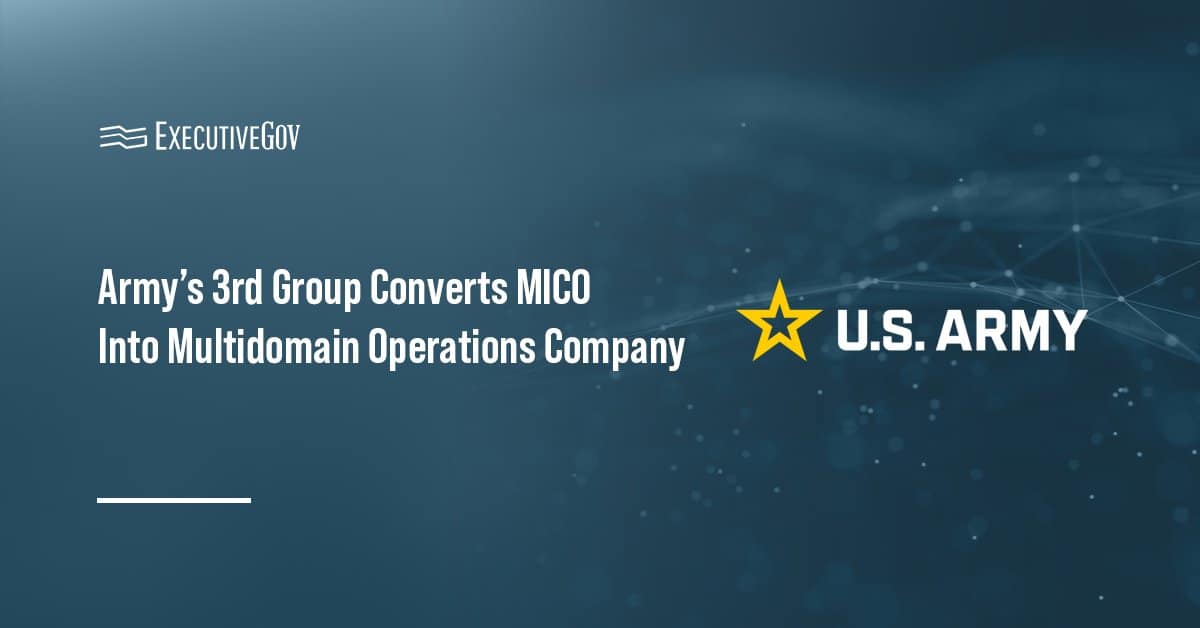 The U.S. Army logo. The Army is transforming the 3rd Special Forces Group (Airborne)’s MICO into an MDO company.