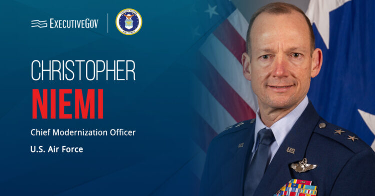 Christopher Niemi Nominated as Air Force Chief Modernization Officer Executive Gov Christopher Niemi Nominated as Air Force Chief Modernization Officer