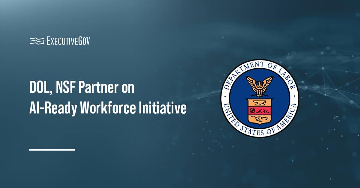 Department of Labor seal. DOL and NSF signed an agreement to advance AI workforce development.