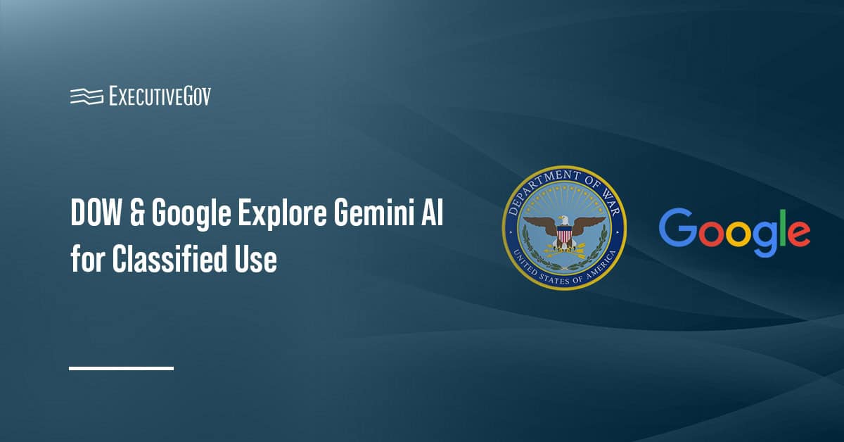 Gemini. The DOW and Google are discussing allowing the company's Gemini AI product to be used in classified settings.