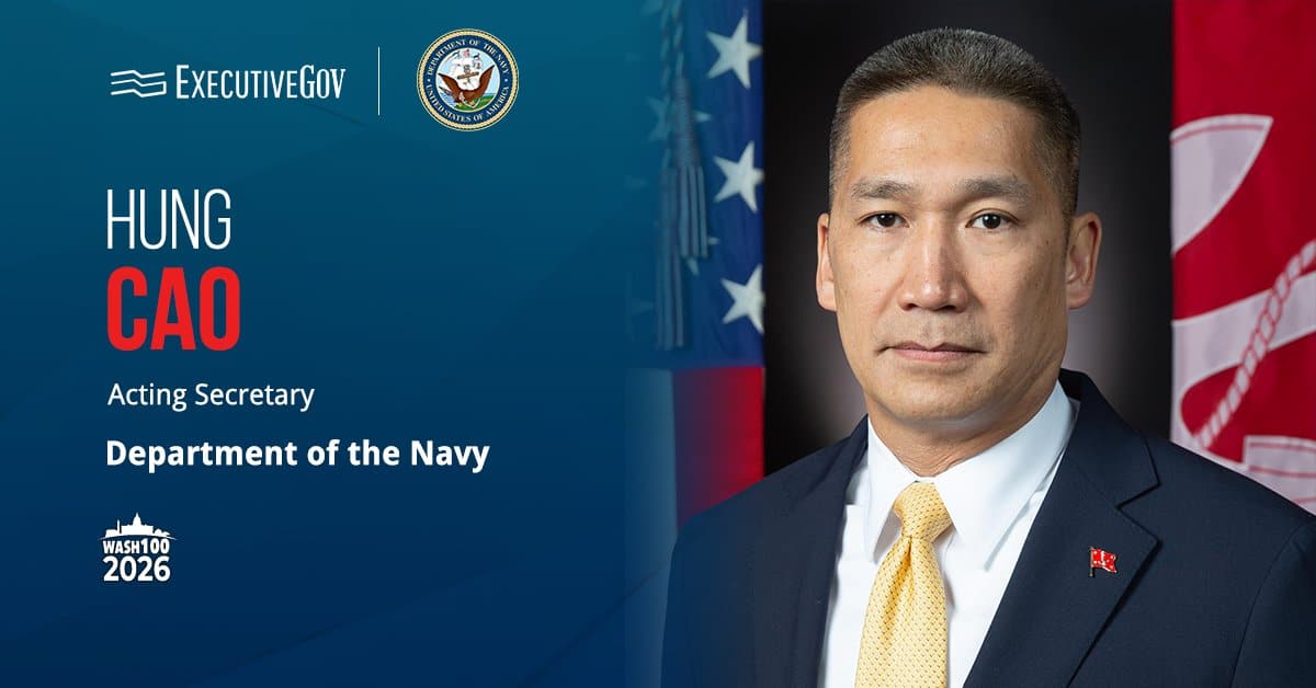 Hung Cao. The acting Navy secretary outlined his three priorities in his newly assigned role.