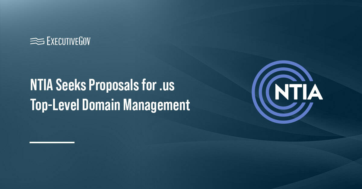 NTIA logo. NTIA has issued a request for proposals for vendors capable of managing the .us Top-Level Domain.