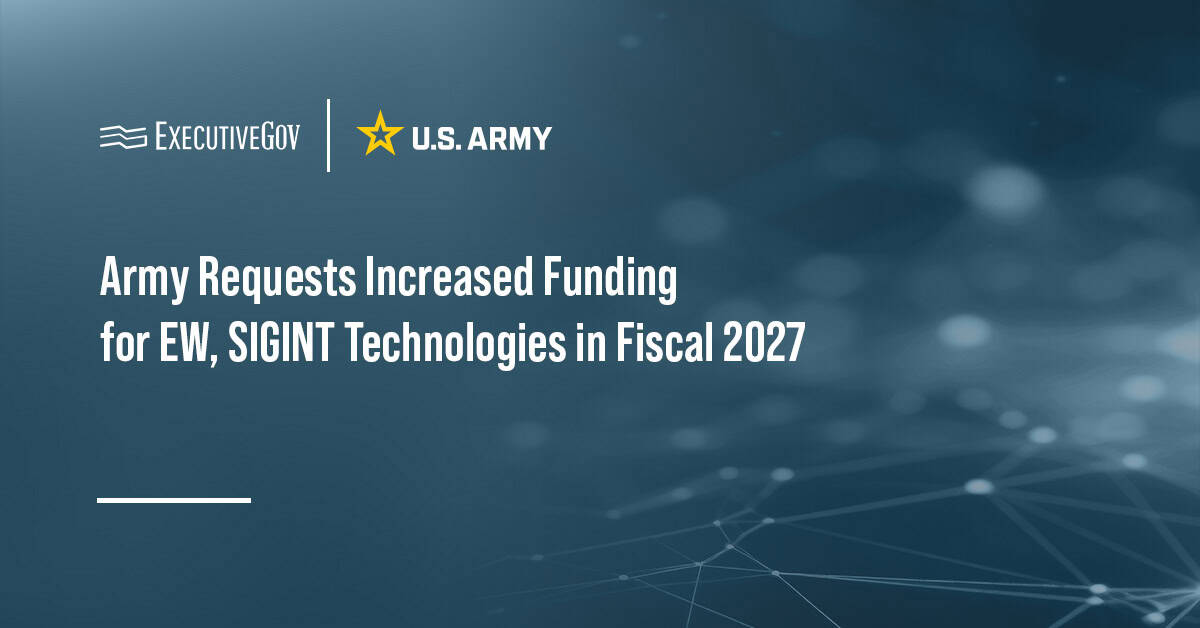 U.S. Army logo. The Army is boosting investments in electromagnetic warfare capabilities in fiscal 2027