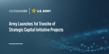 U.S. Army logo. The Army has launched the first tranche of projects under the Strategic Capital Initiative.