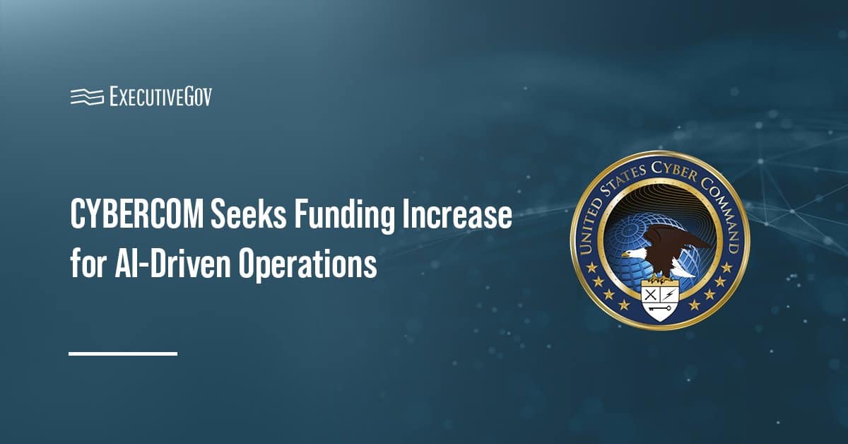 U.S. Cyber Command seal. The U.S. Cyber Command is seeking a significant funding increase for AI-driven operations.