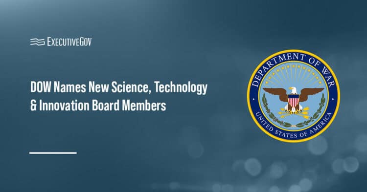 Department of War seal. DOW has announced the new members of the  Science, Technology and Innovation Board