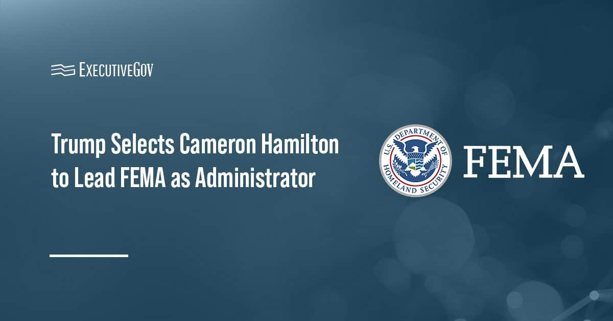 Federal Emergency Management Agency logo. Trump has announced his nominee for FEMA administrator.