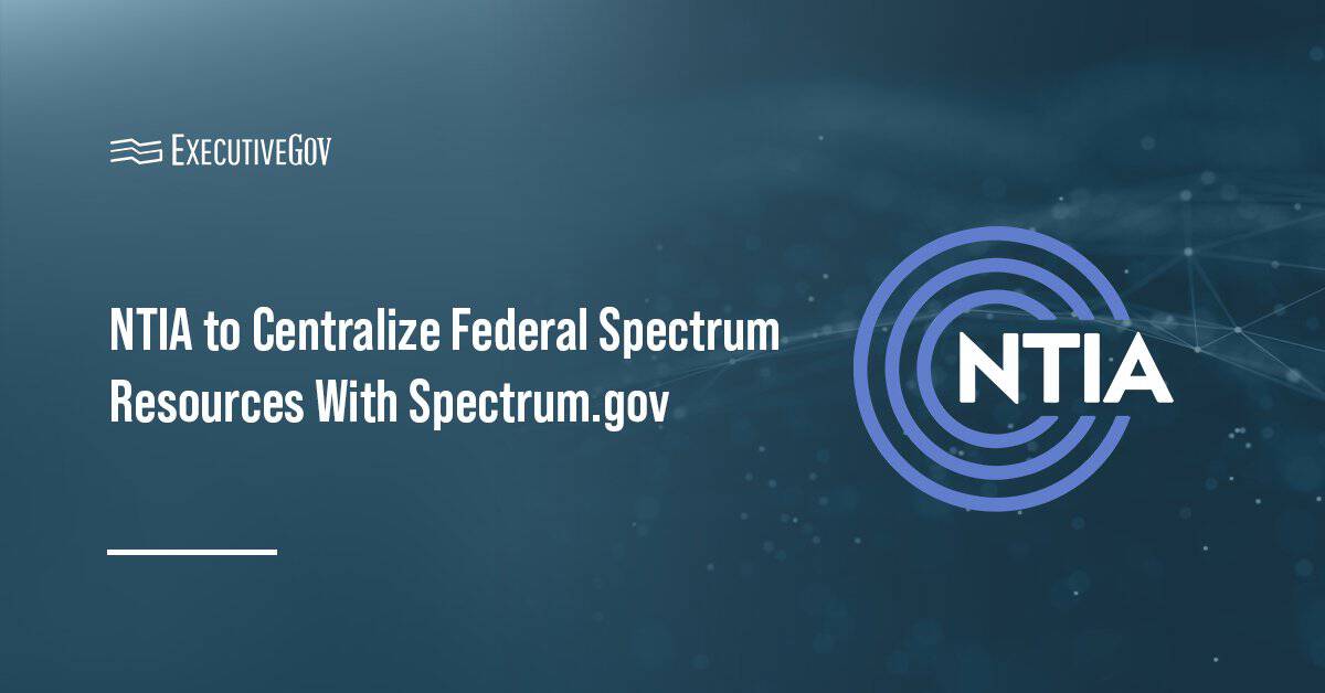NTIA logo. The National Telecommunications and Information Administration has launched the Spectrum.gov website.