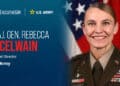 Rebecca McElwain. The Army major general said the service’s $253 billion budget proposal centers on three lines of effort.