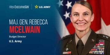 Maj. Gen. Rebecca McElwain: Army's Budget Request Centers on Modernization, Readiness Executive Gov Rebecca McElwain. The Army major general said the service’s $253 billion budget proposal centers on three lines of effort.