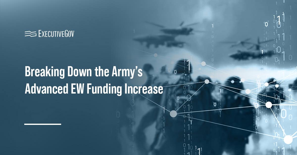 Electronic warfare. The Army is requesting a big increase in funding for advanced electronic warfare technologies in FY 2027.