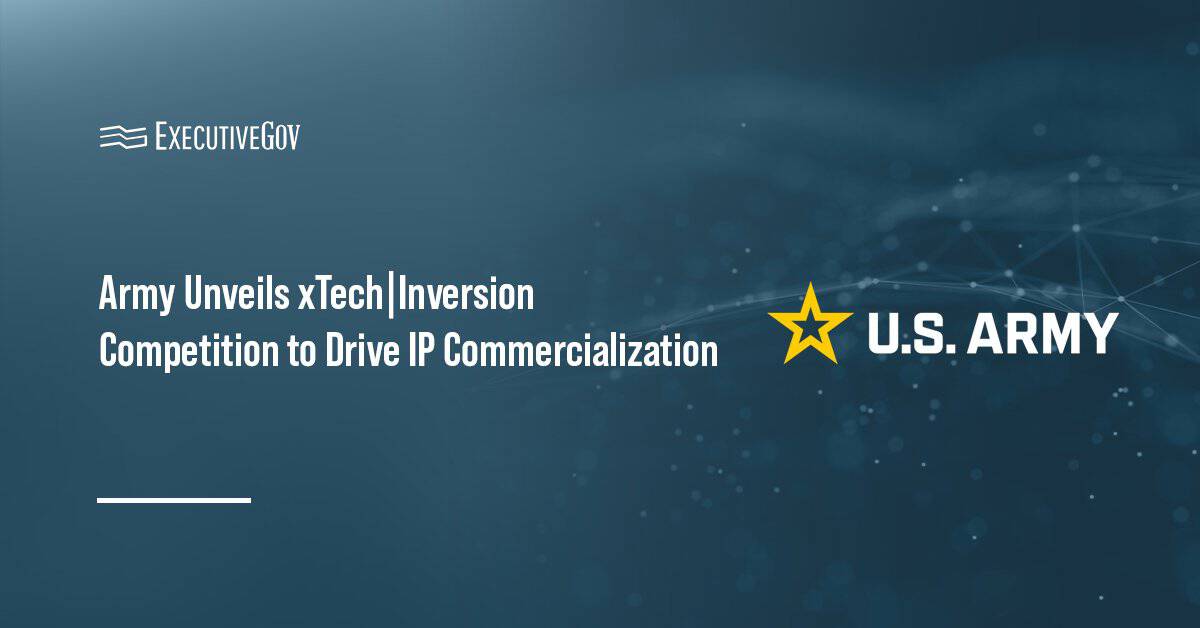 U.S. Army logo. The Army FUZE xTech Program has introduced the xTech|Inversion competition to advance IP commercialization.