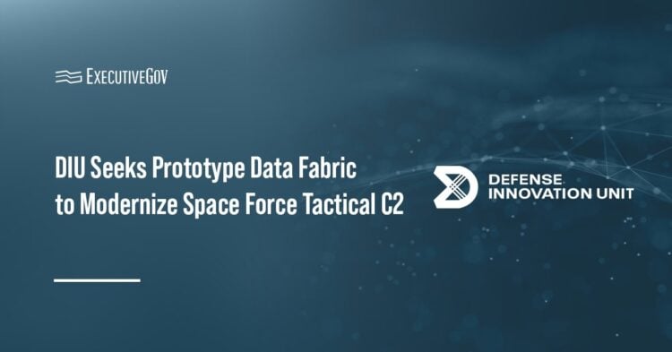 Defense Innovation Unit logo. DIU is seeking prototype data fabric to combine Space Force's ground architecture.