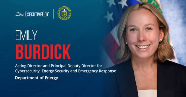 Emily Burdick Named Acting Director of DOE's CESER Office Executive Gov Emily Burdick. Burdick will lead DOE CESER following Alex Fitzsimmons' transition to associate deputy secretary of energy.