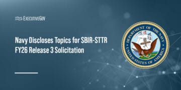 Department of the Navy seal. The Navy has announced the topics for its SBIR and STTR Release 3 for fiscal year 2026.