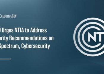 NTIA seal. GAO has urged NTIA to implement recommendations concerning RF spectrum management, cybersecurity and broadband.