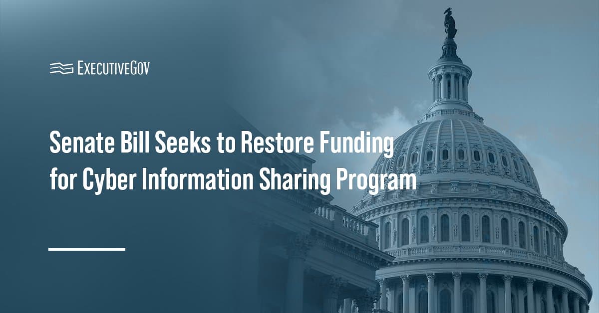 Capitol Hill. Senator Mark Warner plans to introduce a bill to restore funding for MS-ISAC cyber info sharing program.