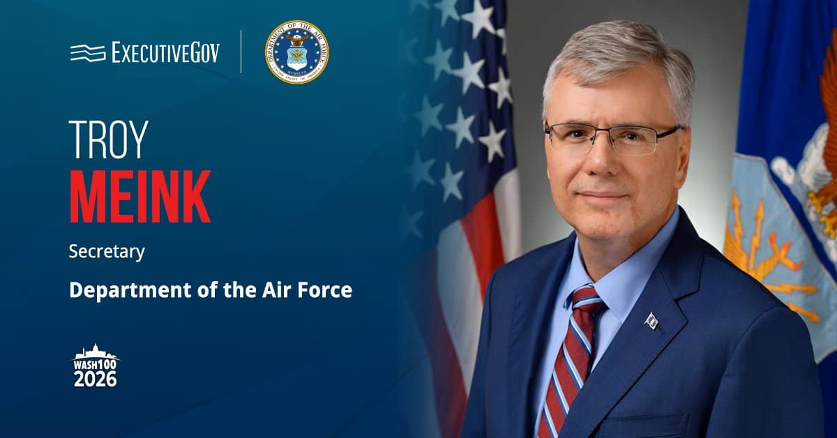 Troy Meink. The Secretary of the Air Force commented on the arrival of the VC-25B Bridge aircraft.