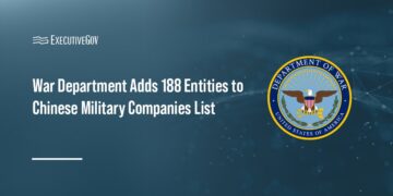 War Department Adds 188 Entities to Chinese Military Companies List Executive Gov Department of War seal. The Department of War has updated its Chinese Military Companies list to include 188 entities.