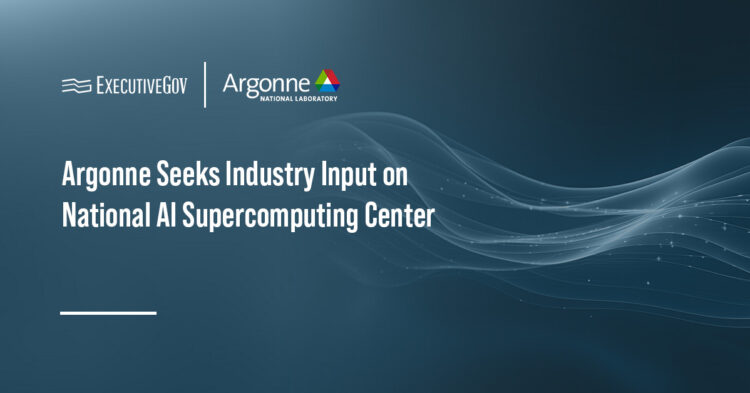 Argonne logo. Argonne is seeking input from industry and academia on the development of a national AI supercomputing center.