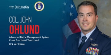 Col. John Ohlund. The ABMS CFT lead told ExecutiveGov the USAF has business opportunities in using AI to tag its ABMS data.