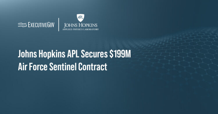 Johns Hopkins APL logo. The U.S. Air Force awarded Johns Hopkins University APL a contract for R&D engineering services.