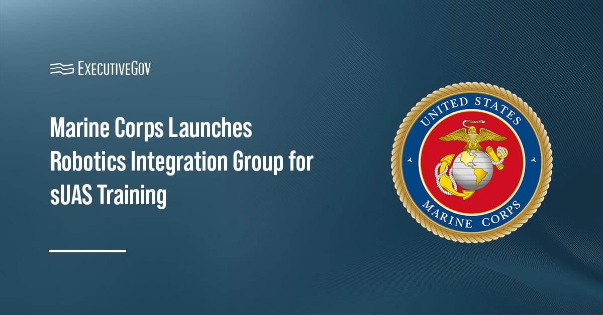 Marine Corps Launches Robotics Integration Group for sUAS Training Executive Gov Marine Corps seal. The U.S. Marine Corps has launched the Robotics Integration Group.
