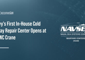 NSWC Crane logo. Naval Surface Warfare Center, Crane Division has opened its Metal Additive Manufacturing Repair Center.