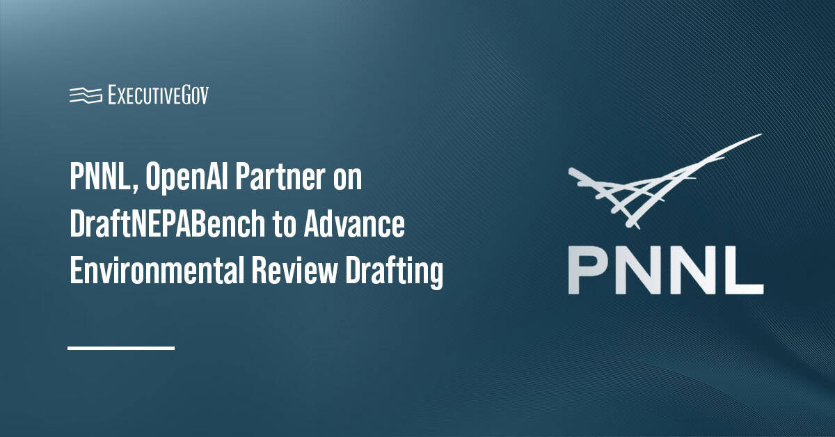 PNNL, OpenAI Partner on DraftNEPABench to Advance Environmental Review Drafting Executive Gov Pacific Northwest National Laboratory logo. PNNL and OpenAI have partnered on the DraftNEPABench project.