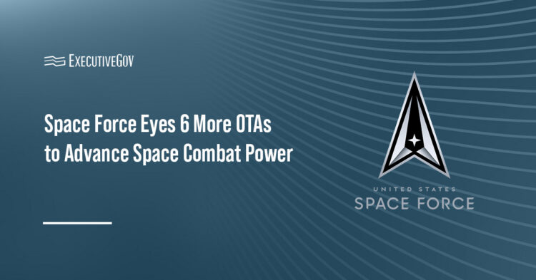 Space Force logo. The Space Force plans to award six more OTA agreements in July after issuing seven awards in May and June.