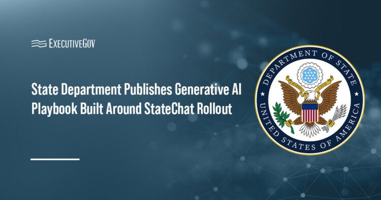 State Department logo. The Department of State has unveiled a GenAI playbook for federal agencies.