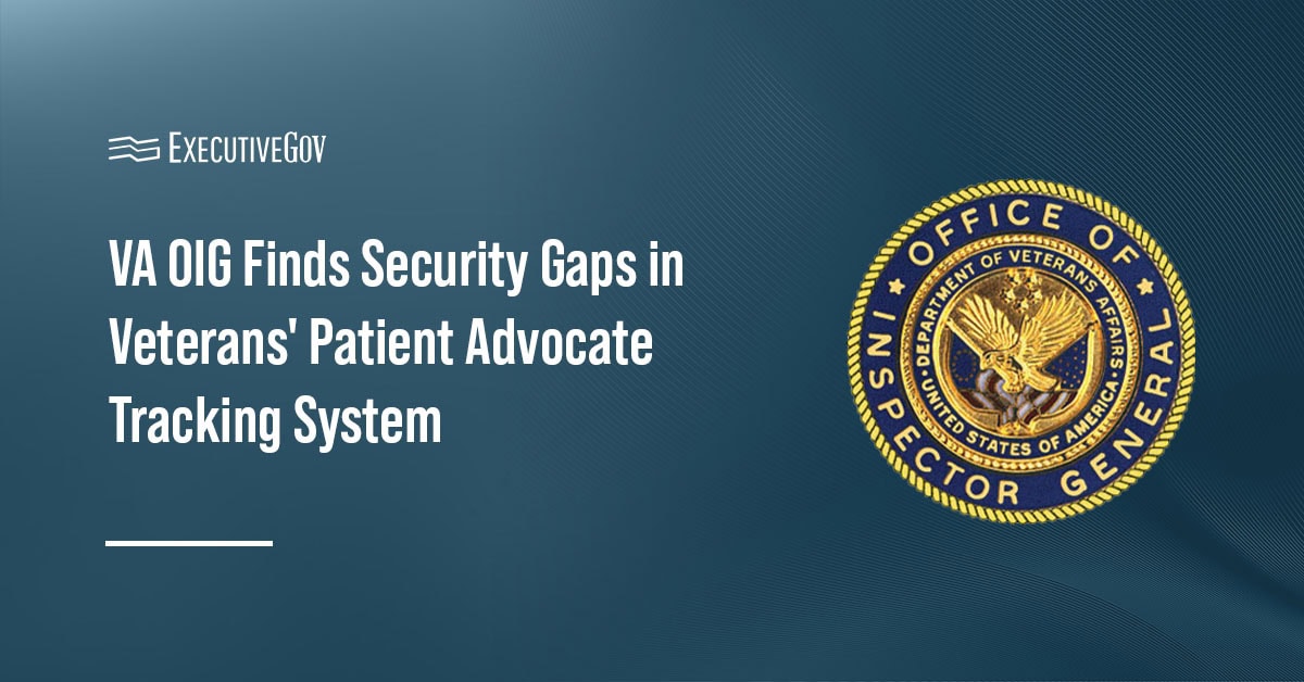 VA OIG seal. The VA's inspector general found that the Patient Advocate Tracking System-Replacement's security was lacking.