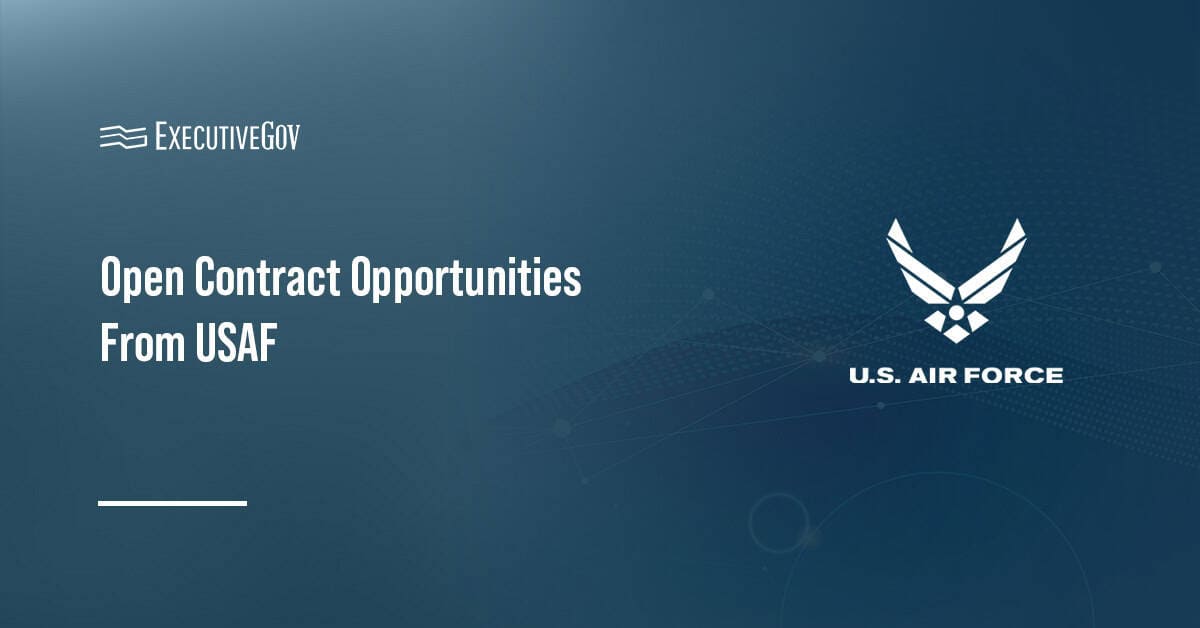 Air Force logo. The service has new contract opportunities in AI, cyber, C4I and command-and-control modernization.