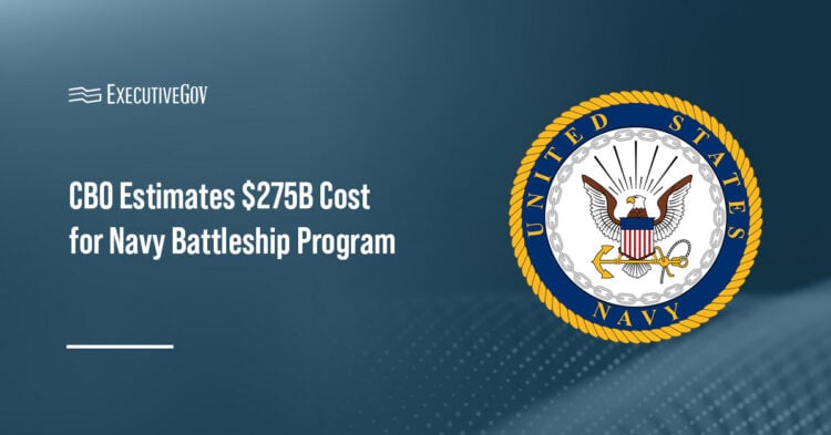 US Navy logo. CBO estimated that the Navy's nuclear-powered battleship program would cost about $275 billion over 30 years.