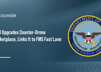 DOW logo. DOW is upgrading its counter-unmanned aerial system marketplace to streamline procurement.