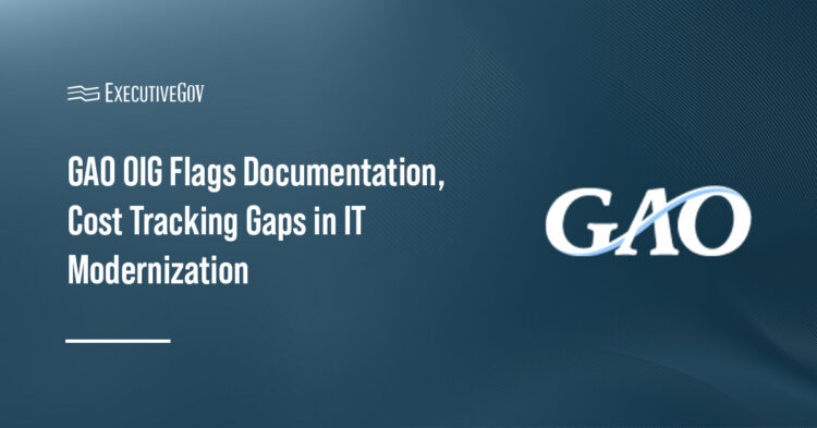 GAO logo. The GAO OIG has found documentation and cost-tracking issues with the agency’s IT modernization effort.
