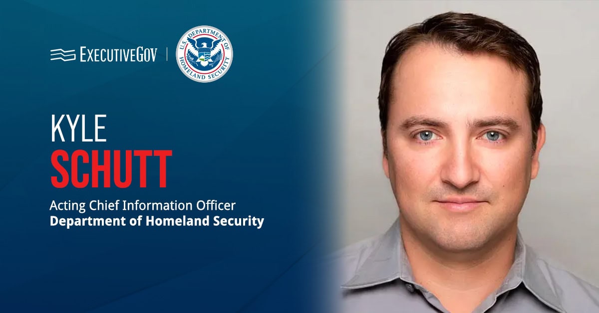 Kyle Schutt. The Department of Homeland Security has appointed Kyle Schutt as acting chief information officer.