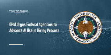 Office of Personnel Management logo. OPM has issued a memo urging agencies to advance AI use in the federal hiring process.