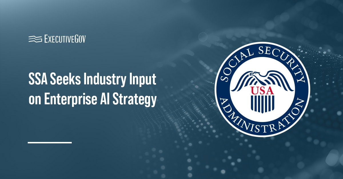 Social Security Administration logo. SSA has issued a request for information on an enterprise artificial intelligence strategy.