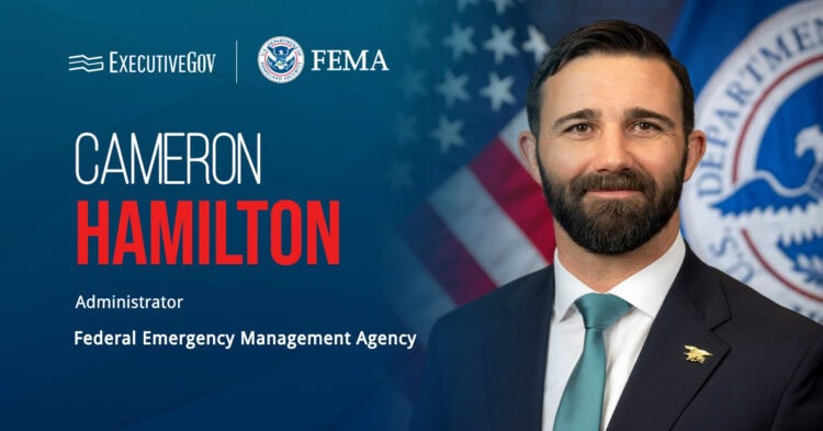 Cameron Hamilton Sworn In as FEMA Administrator Executive Gov Cameron Hamilton. The former Navy SEAL has been sworn in as FEMA administrator.