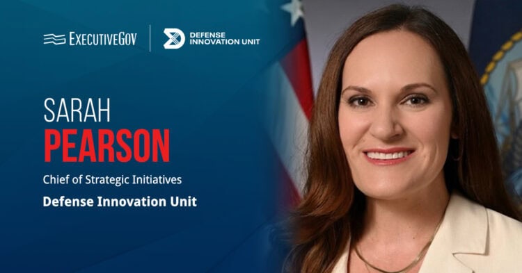 Sarah Pearson. The DIU chief of strategic initiatives remarked on the launch of the Bridge Program to accelerate tech adoption.