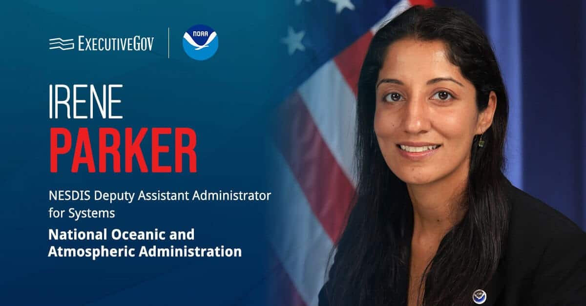 NOAA Taps Raytheon for NEON Stratus Project Study Executive Gov Irene Parker headshot. NESDIS official at NOAA, cited the goals of a study Raytheon will conduct for the Stratus project