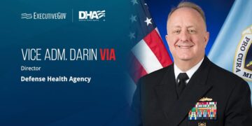 Vice Adm. Darin Via. The Defense Health Agency Director detailed his plans to cultivate the best military health IT enterprise.