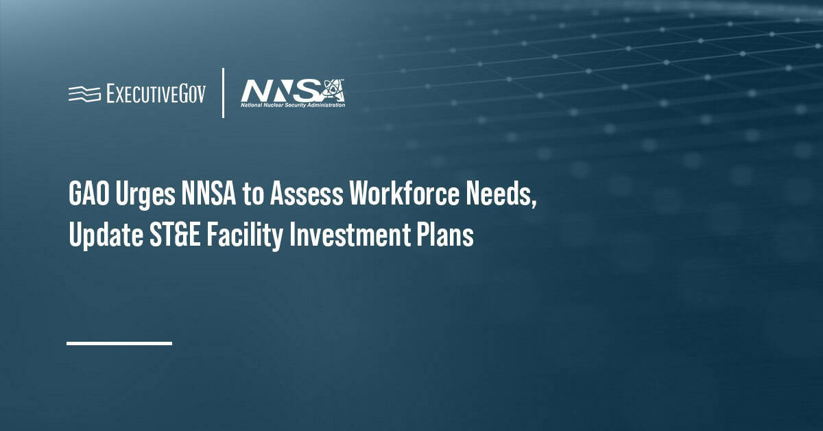 National Nuclear Security Administration logo. GAO has called on NNSA to update its ST&E facility investment plans.