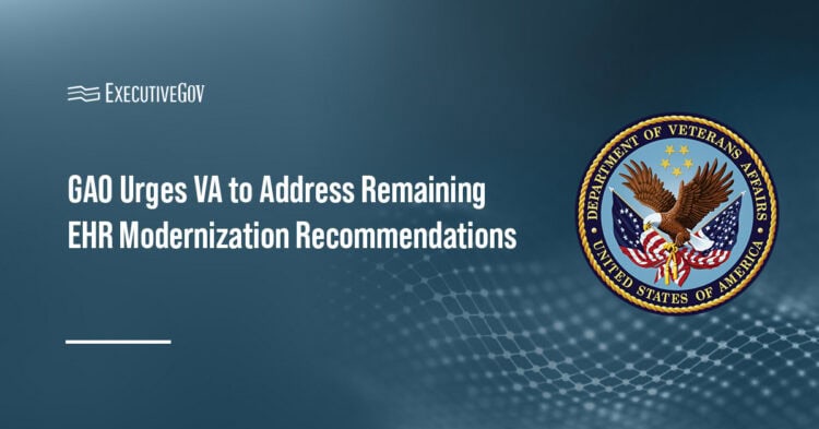 Department of Veterans Affairs logo. GAO has found VA fully implemented four of 18 EHR modernization recommendations.