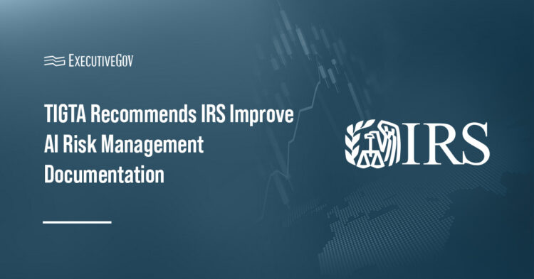 IRS logo. An independent watchdog has reviewed how the IRS documents risk and data quality for AI use cases that draw on its Compliance Data Warehouse.