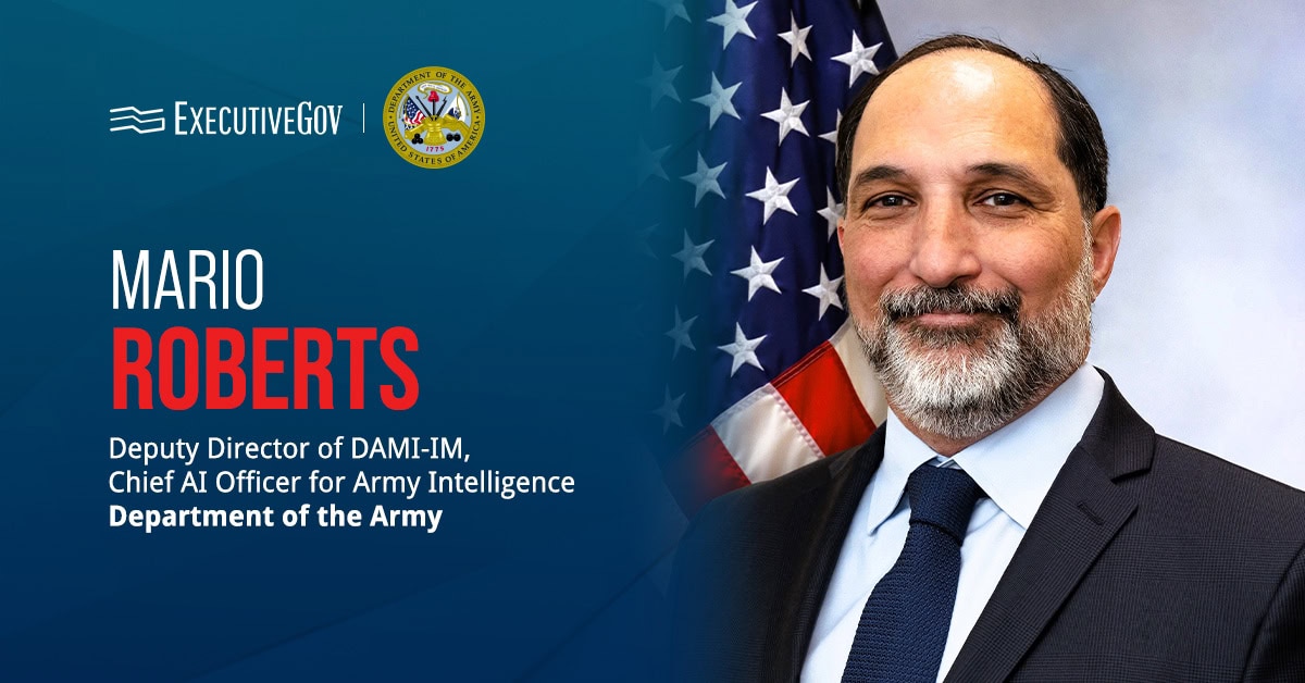 Army CAIO Mario Roberts. Roberts offered a candid assessment of AI adoption in military intelligence, from workforce skill gaps and early deployment missteps