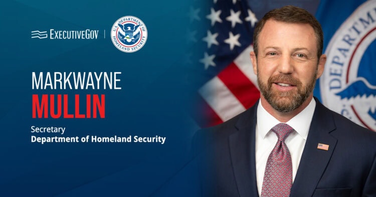 Markwayne Mullin. The homeland security secretary commented on ICE's record level of arrests in August 2026.