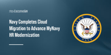 U.S. Navy seal. The service has finished migrating personnel systems to a secure cloud infrastructure to support modernized HR services.